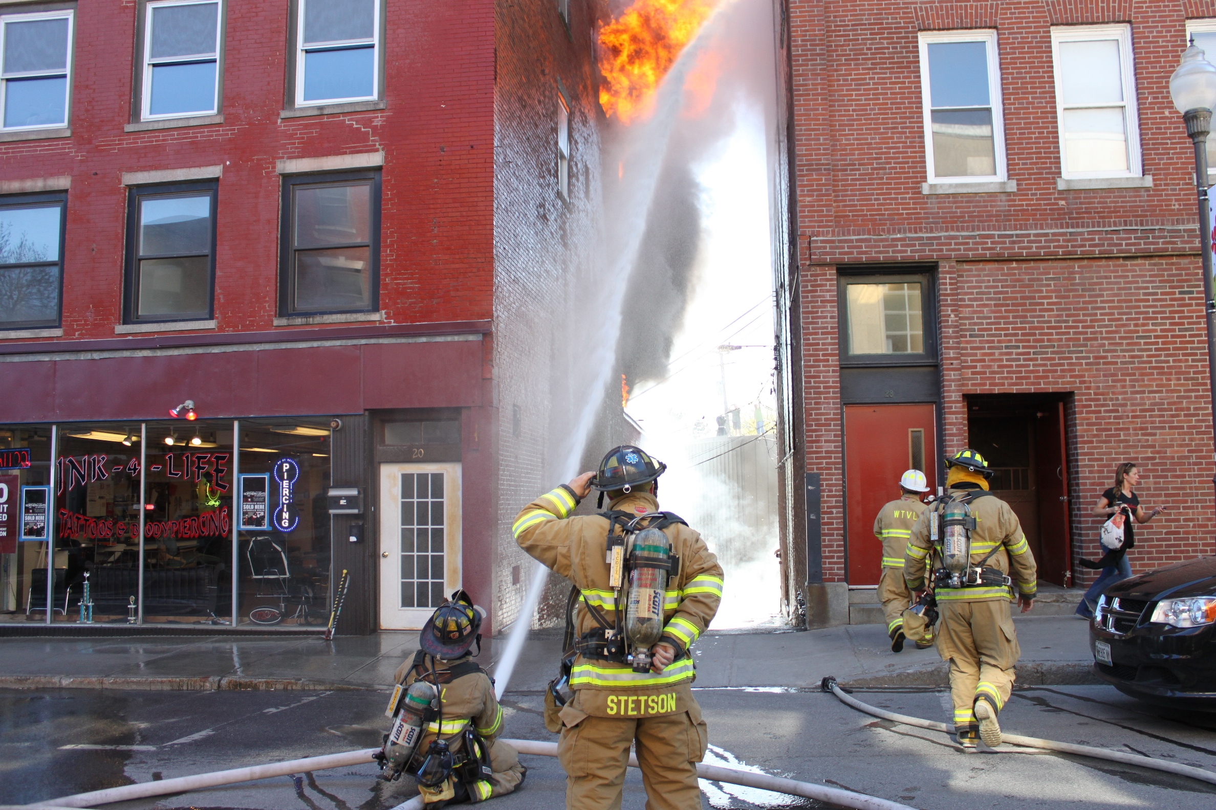 Picture of structure fire on Main Street in 2013